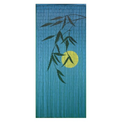Bamboo54 Blue Burning Bright Moonlight Bamboo Outdoor Curtain   